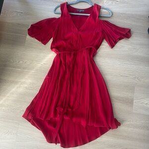 Off Shoulder Red Dress